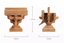 Cargar imagen en el visor de la galería, SARIHOSY Natural Wood Song Yun Four Paved as Bucket Arch Building Blocks Wooden Puzzles for Adults and Teenagers
