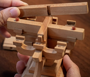 SARIHOSY Natural Wood Song Yun Four Paved as Bucket Arch Building Blocks Wooden Puzzles for Adults and Teenagers