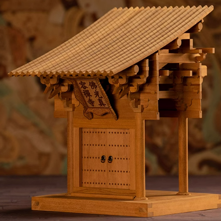 SARIHOSY Natural Wood Foguang Temple Mortise and Tenon Building Blocks Ancient Chinese Architecture for Adults and Teenager