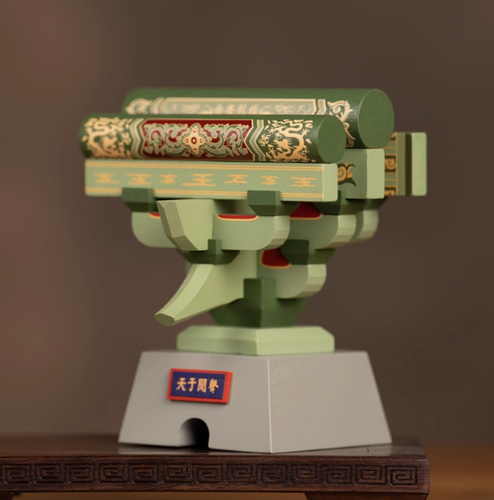 SAROHOSY Natural Wood Xi 'an Drum Tower Bucket Building Block Ancient Building Tenon and Mortise Model Solid Wood