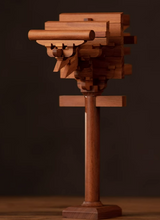 Load image into Gallery viewer, SARIHOSY Natural Wood Datang Foguang Temple Column Head Bucket Arch Building Blocks for Adults and Teenagers