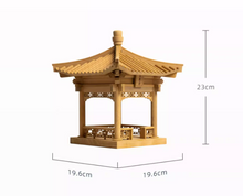 Load image into Gallery viewer, SARIHOSY Natural Wood Forbidden City Yucui Pavilion Mortise and Tenon Building Block Assembly Model Ancient Chinese Building Model