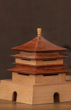 Load image into Gallery viewer, SARIHOSY Natural Wood Xi&#39;an Bell Tower Incense Burner  Wooden Puzzles for Adults and Teenagers