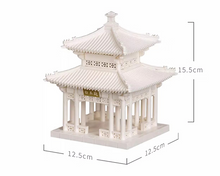 Load image into Gallery viewer, SARIHOSY White Jade Pavilion Mini Mortise and Tenon Building Block Bucket Ancient Chinese Building Gifts for Unisex