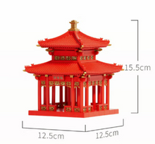 Load image into Gallery viewer, SARIHOSY He Xi Pavilion Chinese Ancient Building Model Fashion Mortise and Tenon Building Block