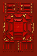 Load image into Gallery viewer, SARIHOSY He Xi Pavilion Chinese Ancient Building Model Fashion Mortise and Tenon Building Block