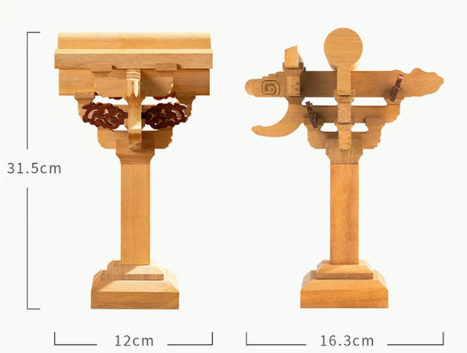SARIHOSY Suzhou Garden Canglang Pavilion Ancient Architectural Model Fighting Mortise and Tenon Building Blocks