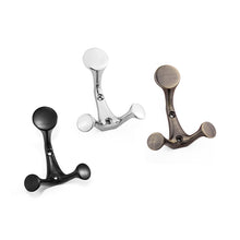 Load image into Gallery viewer, SARIHOSY 3 Hangers Wall Hooks Three Colors Available High Quality Zinc Alloy Coat Hooks for Bathroom Kitchen Bedroom 7752