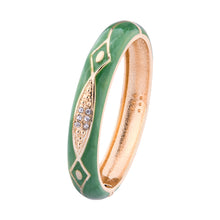 Load image into Gallery viewer, UJOY Cloisonne Bangle Emerald Bracelet Set in Rose Gold Gifts for Women Girls 223125