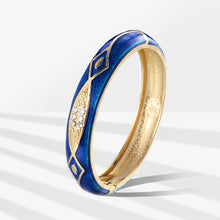 Load image into Gallery viewer, UJOY Cloisonne Bangle Emerald Bracelet Set in Rose Gold Gifts for Women Girls 223125