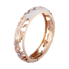 Load image into Gallery viewer, UJOY Cloisonne Bangle Pink Quartz Skeleton Rose Gold Bracelet Gifts for Women Girls 227146