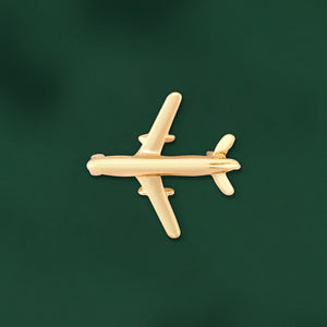UJOY Gold Airplane Brooch Fashinable Brooch with a Sence of Design Giftes for Women and Men