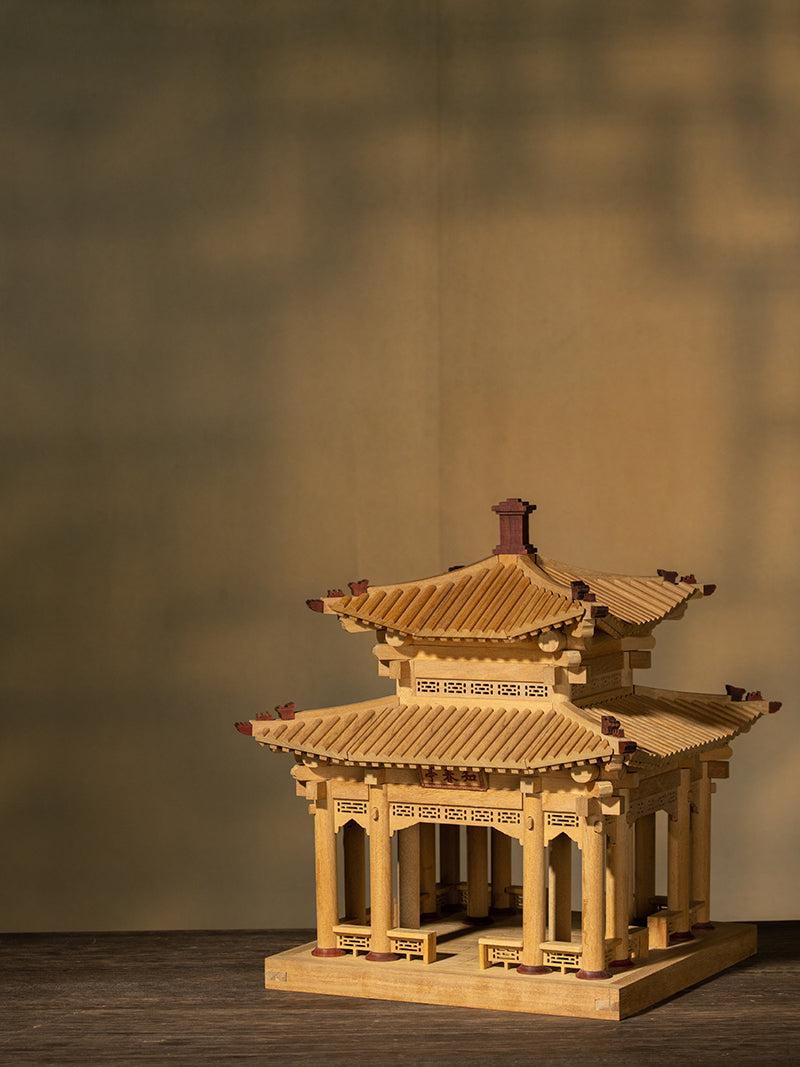 SARIHOSY Natural Wood The Summer Palace Zhichun Pilivion Building Blocks Wooden Puzzles for Adults and Teenagers