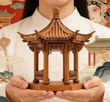 Cargar imagen en el visor de la galería, SARIHOSY The Peony Pavilion Miniature Solid Wood Model – Mortise &amp; Tenon Ancient Chinese Architecture Building Blocks, Adult Assembly Toy, Kunqu Opera &amp; Suzhou City Commemorative Gift
