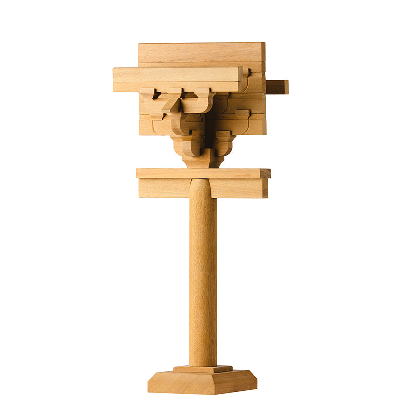 SARIHOSY Natural Wood Yingxian Wooden Tower Pillar Head Dougong Building Blocks for Adults and Teenagers