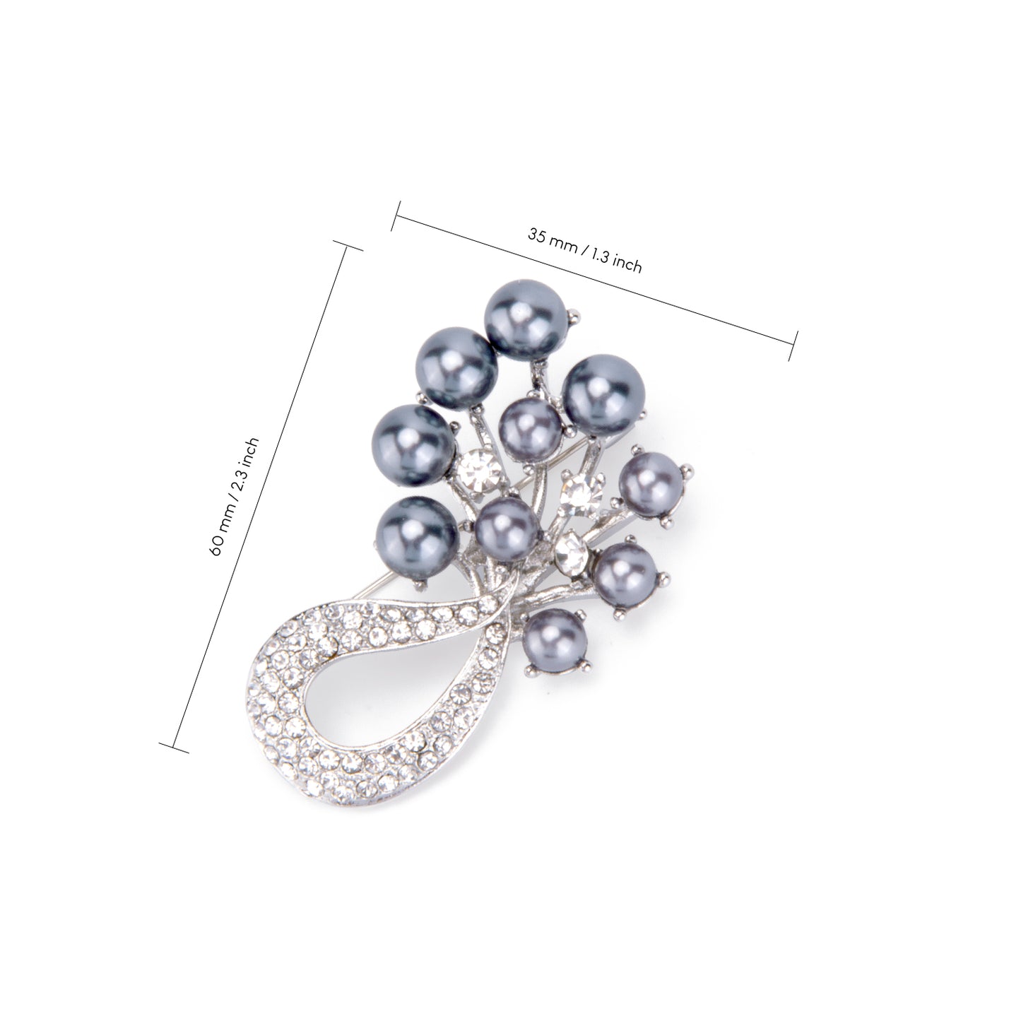 UJOY Pearl-flowered Brooch Fashion Diamond-encrusted Brooch Gifts for Women Wife Duaghter Teacher