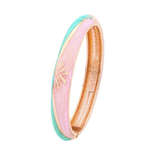 Load image into Gallery viewer, UJOY Cloisonne Bangle Pink Blue Gradient Rose Gold Bracelet Gifts for Women Girls 319105