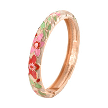 Load image into Gallery viewer, UJOY Cloisonne Bangle Colorful Floral Pattern Bracelet Gifts for Women Girls 323105