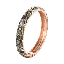 Load image into Gallery viewer, UJOY Cloisonne Bangle Colorful Floral Pattern Bracelet Gifts for Women Girls 323105