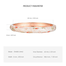 Load image into Gallery viewer, UJOY Cloisonne Bangle Colorful Painted Floral Rose Gold Bracelet Gifts for Women Girls 325085