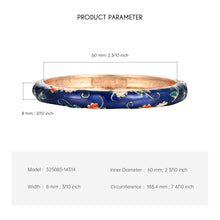 Load image into Gallery viewer, UJOY Cloisonne Bangle Colorful Painted Floral Rose Gold Bracelet Gifts for Women Girls 325085