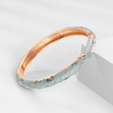 Load image into Gallery viewer, UJOY Cloisonne Bangle Colorful Painted Floral Rose Gold Bracelet Gifts for Women Girls 325085
