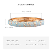 Load image into Gallery viewer, UJOY Cloisonne Bangle Light Blue Gold Butterfly Rose Gold Bracelet Gifts for Women Girls