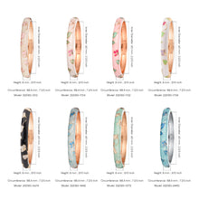 Cargar imagen en el visor de la galería, Pink Floral Cloisonne Enamel Hinged Bangle - Rose Gold Plated Zinc Alloy Chinese Bracelet for Women