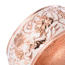 Load image into Gallery viewer, UJOY Cloisonne Bangle Pink Engraved Rose Gold Wide Bangle Gifts for Women Girls 371327