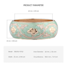 Load image into Gallery viewer, UJOY Cloisonne Bangle Colorful Painted Floral Rose Gold Bracelet Gifts for Women Girls 380256