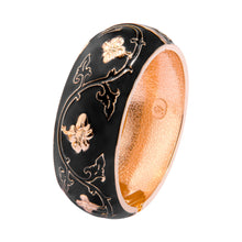 Load image into Gallery viewer, UJOY Cloisonne Bangle Colorful Painted Floral Rose Gold Bracelet Gifts for Women Girls 380256