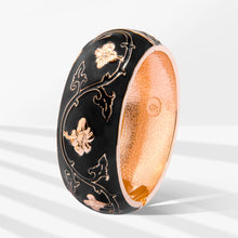 Load image into Gallery viewer, UJOY Cloisonne Bangle Colorful Painted Floral Rose Gold Bracelet Gifts for Women Girls 380256