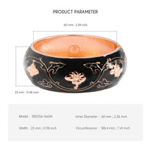Load image into Gallery viewer, UJOY Cloisonne Bangle Colorful Painted Floral Rose Gold Bracelet Gifts for Women Girls 380256
