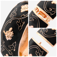 Load image into Gallery viewer, UJOY Cloisonne Bangle Colorful Painted Floral Rose Gold Bracelet Gifts for Women Girls 380256