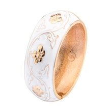 Load image into Gallery viewer, UJOY Cloisonne Bangle Colorful Painted Floral Rose Gold Bracelet Gifts for Women Girls 380256