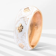 Load image into Gallery viewer, UJOY Cloisonne Bangle Colorful Painted Floral Rose Gold Bracelet Gifts for Women Girls 380256