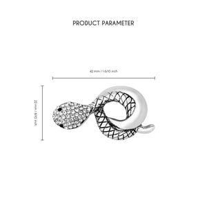 UJOY Silver Mesh Snake Brooch Fashion Diamond Brooch Gifts for Men and Women