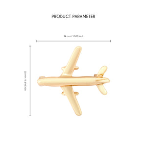 UJOY Gold Airplane Brooch Fashinable Brooch with a Sence of Design Giftes for Women and Men