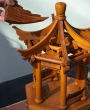 Cargar imagen en el visor de la galería, SARIHOSY The Peony Pavilion Miniature Solid Wood Model – Mortise &amp; Tenon Ancient Chinese Architecture Building Blocks, Adult Assembly Toy, Kunqu Opera &amp; Suzhou City Commemorative Gift