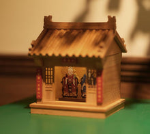 Cargar imagen en el visor de la galería, SARIHOSY Solid Wood Mortise &amp; Tenon Earth God Temple Building Blocks – LED-Lit Ancient Chinese Architecture Model, Perfect Birthday Gift for Boys to Explore Traditional Culture