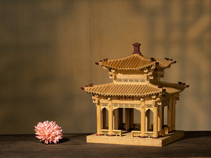 SARIHOSY Natural Wood The Summer Palace Zhichun Pilivion Building Blocks Wooden Puzzles for Adults and Teenagers