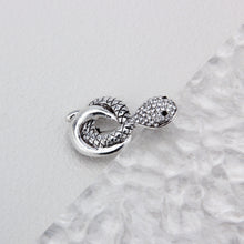 Load image into Gallery viewer, UJOY Silver Mesh Snake Brooch Fashion Diamond Brooch Gifts for Men and Women