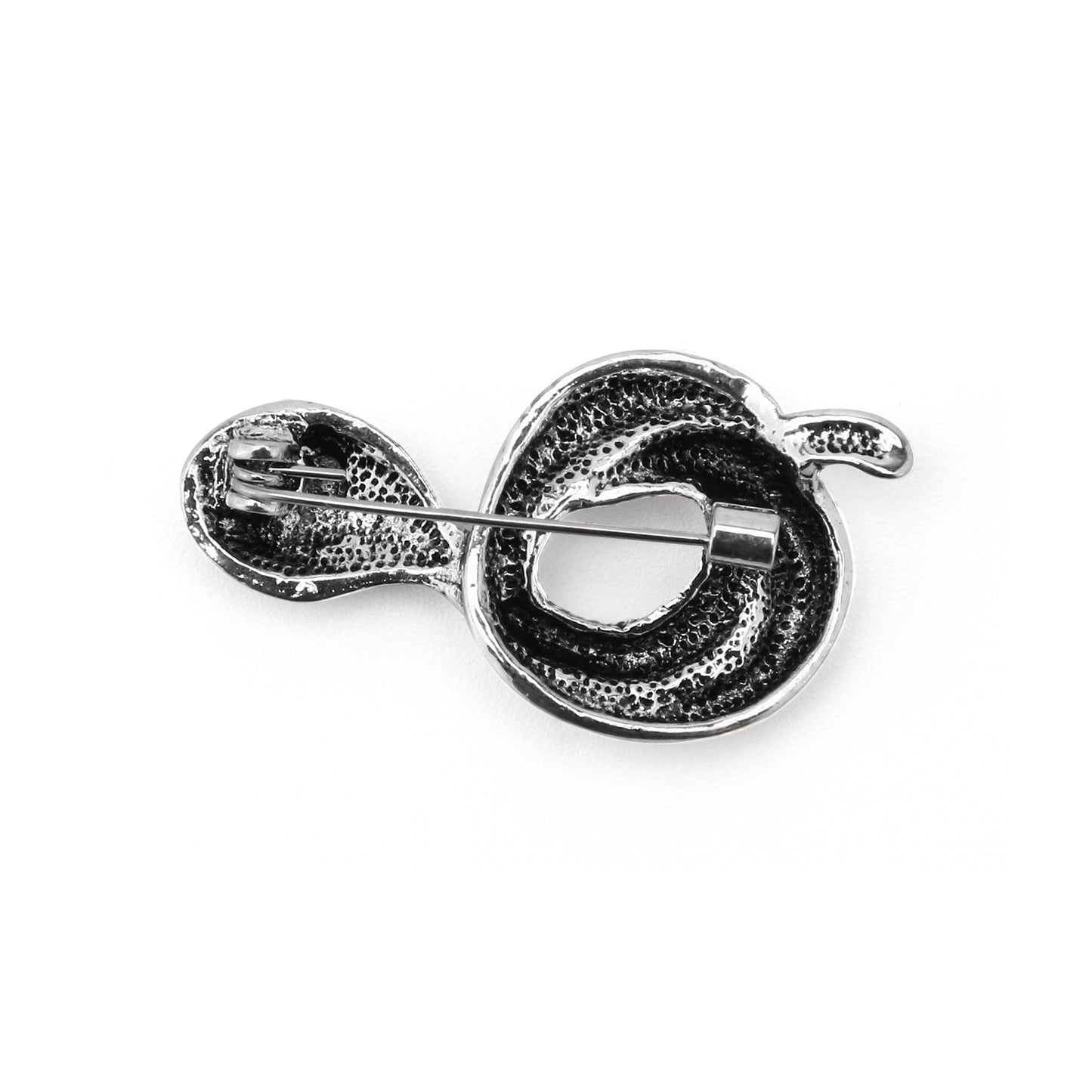 UJOY Silver Mesh Snake Brooch Fashion Diamond Brooch Gifts for Men and Women