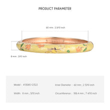 Load image into Gallery viewer, UJOY Cloisonne Bangle Colorful Painted Floral Rose Gold Bracelet Gifts for Women Girls 413085