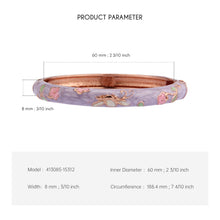 Load image into Gallery viewer, UJOY Cloisonne Bangle Colorful Painted Floral Rose Gold Bracelet Gifts for Women Girls 413085