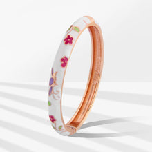 Load image into Gallery viewer, UJOY Cloisonne Bangle Colorful Painted Floral Rose Gold Bracelet Gifts for Women Girls 413085