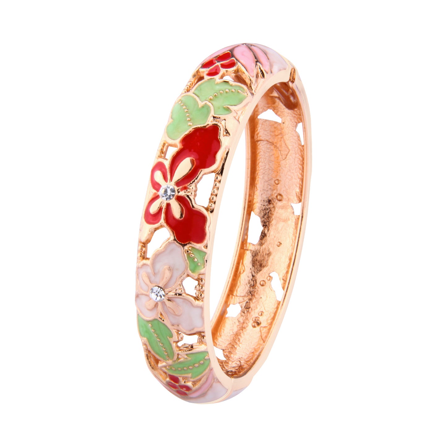 UJOY Cloisonne Bangle Butterfly Pattern Colorful Bracelet Gifts for Women Girls 428125