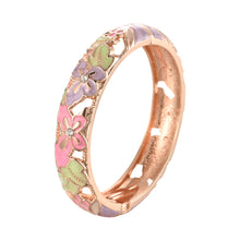 Load image into Gallery viewer, UJOY Cloisonne Bangle Butterfly Pattern Colorful Bracelet Gifts for Women Girls 428125