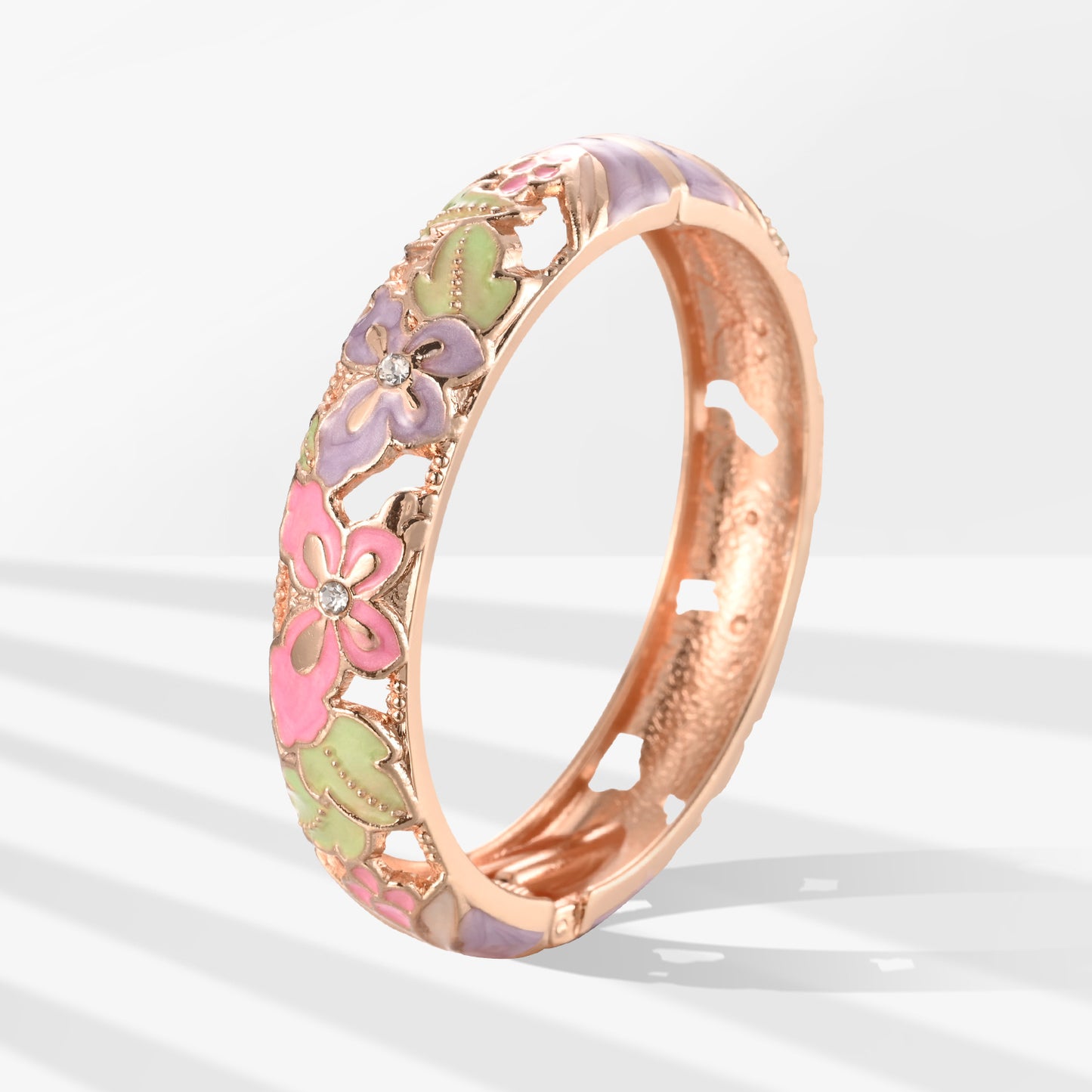 UJOY Cloisonne Bangle Butterfly Pattern Colorful Bracelet Gifts for Women Girls 428125