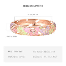 Load image into Gallery viewer, UJOY Cloisonne Bangle Butterfly Pattern Colorful Bracelet Gifts for Women Girls 428125